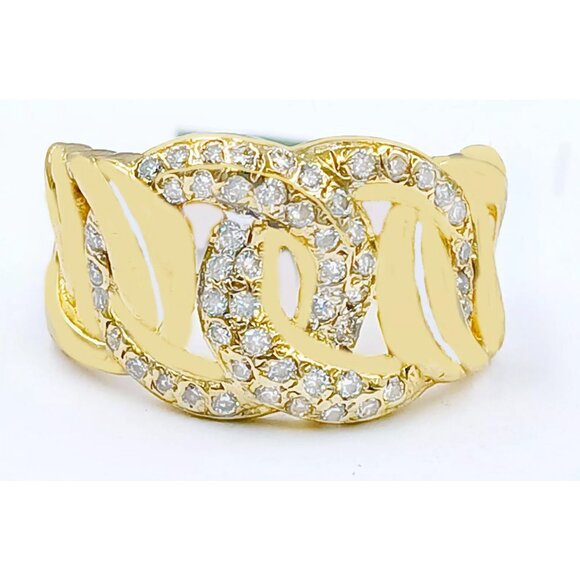Genuine 0.75 Cts Diamond Ring 14k Solid Gold
